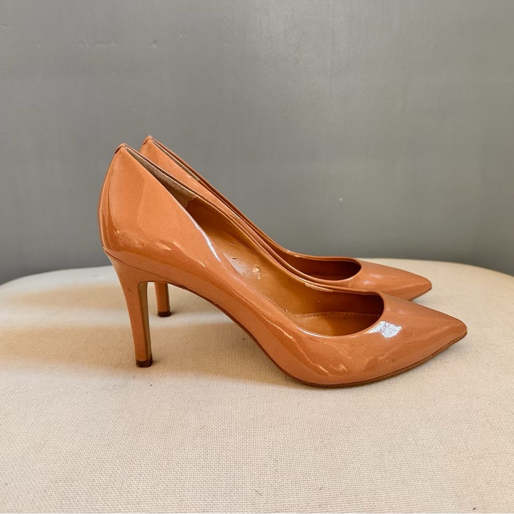 J. Crew Glossy Tan Heels
